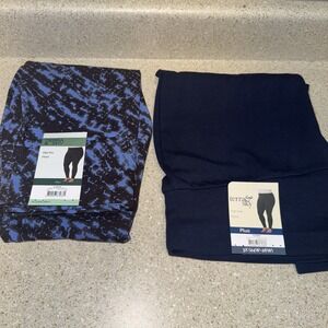 New 2 pair Terra & Sky Leggings woman's 3XL Fitted NWT